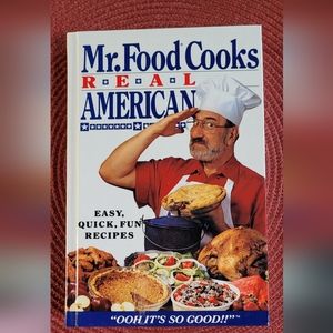 Vintage 1990's First Edition, Mr Food Cooks Real American Cook Book